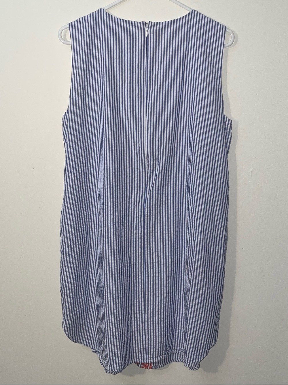 Charlie Paige Women’s Striped Seersucker Boho Embroidered Shift Dress - Picture 2 of 13